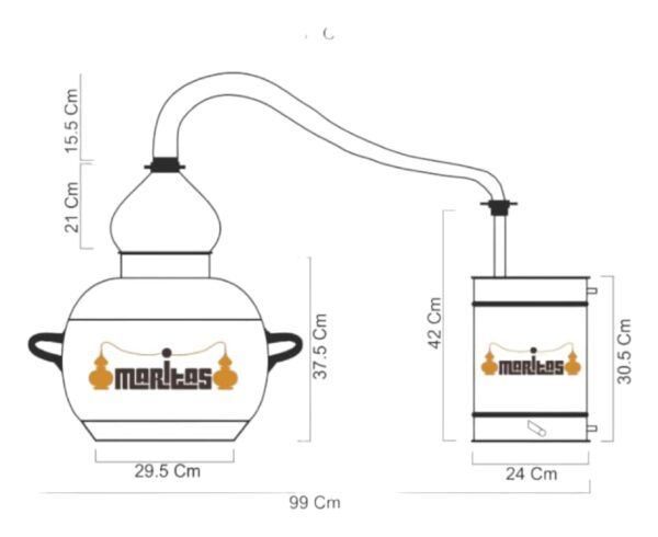 Alambiques de Cobre Marca Maritas Modelo Clasico 30 litros - Imagen 2